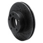 R1 08-18 Mercedes-Benz G500 (USA/Canada) Front Right Drilled & Slotted Black Brake Rotor