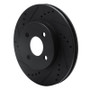 R1 03-10 Chevrolet Cobalt Front Left Drilled & Slotted Black Brake Rotor