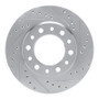 R1 76-89 Toyota Land Cruiser Front Right Drilled & Slotted Black Brake Rotor