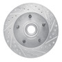 R1 73-93 Ford E-100 Econoline Front Right Drilled & Slotted Silver Brake Rotor