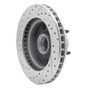 R1 73-93 Ford E-100 Econoline Front Right Drilled & Slotted Silver Brake Rotor