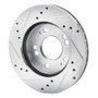 R1 90-05 Chrysler SEBRING Front Right Drilled & Slotted Silver Brake Rotor