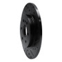 R1 06-09 Buick Terraza Rear Right Drilled & Slotted Black Brake Rotor