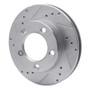 R1 76-93 Ford F-150 4WD Front Left Drilled & Slotted Silver Brake Rotor