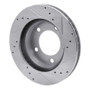 R1 76-93 Ford F-150 4WD Front Left Drilled & Slotted Silver Brake Rotor