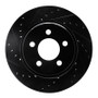 R1 07-12 Dodge Nitro Front Left Drilled & Slotted Black Brake Rotor