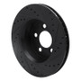 R1 07-12 Dodge Nitro Front Left Drilled & Slotted Black Brake Rotor