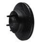 R1 86-92 Jeep Cherokee Front Right Drilled & Slotted Black Brake Rotor