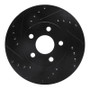 R1 90-05 Buick Skylark Front Left Drilled & Slotted Black Brake Rotor