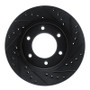 R1 93-98 Toyota T100 Front Right Drilled & Slotted Black Brake Rotor