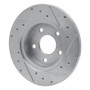 R1 04-12 Chevrolet Malibu Rear Left Drilled & Slotted Silver Brake Rotor