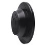 R1 02-09 Buick Rainier Rear Right Drilled & Slotted Black Brake Rotor
