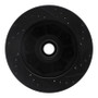 R1 01-02 Chevrolet Express 3500 Front Left Drilled & Slotted Black Brake Rotor
