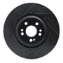 R1 2020-2025 Mercedes-Benz GLE350 Front Left Drilled & Slotted Black Brake Rotor
