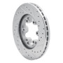 R1 04-08 Chevrolet Colorado Front Left Drilled & Slotted Silver Brake Rotor