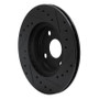 R1 92-95 Toyota Paseo Front Left Drilled & Slotted Black Brake Rotor