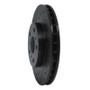 R1 88-93 Toyota Celica Front Left Drilled & Slotted Black Brake Rotor