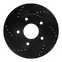 R1 79-98 Buick Riviera Front/Rear Left Drilled & Slotted Black Brake Rotor