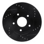 R1 79-98 Buick Riviera Front/Rear Left Drilled & Slotted Black Brake Rotor