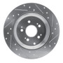 R1 07-17 Acura MDX Rear Left Drilled & Slotted Silver Brake Rotor