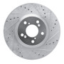 R1 07-20 Acura ZDX Front Right Drilled & Slotted Silver Brake Rotor