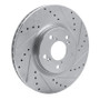 R1 07-20 Acura ZDX Front Right Drilled & Slotted Silver Brake Rotor