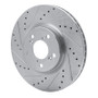 R1 07-20 Acura MDX Front Left Drilled & Slotted Silver Brake Rotor