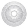 R1 71-95 Chevrolet G30 Front Right Drilled & Slotted Silver Brake Rotor