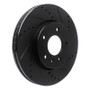R1 07-15 Chevrolet Equinox Front Right Drilled & Slotted Black Brake Rotor