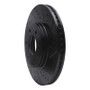 R1 06-09 Chevrolet Trailblazer Front Right Drilled & Slotted Black Brake Rotor