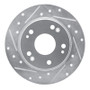 R1 03-08 Acura TSX Rear Left Drilled & Slotted Silver Brake Rotor