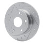 R1 03-08 Acura TSX Rear Left Drilled & Slotted Silver Brake Rotor