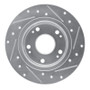 R1 03-08 Acura TSX Rear Left Drilled & Slotted Silver Brake Rotor