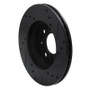 R1 90-00 Honda Civic Wagon Front Left Drilled & Slotted Black Brake Rotor