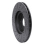 R1 04-08 Acura TL Front Right Drilled & Slotted Black Brake Rotor