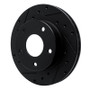 R1 82-88 Chevrolet Camaro Rear Left Drilled & Slotted Black Brake Rotor