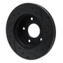 R1 82-88 Chevrolet Camaro Rear Left Drilled & Slotted Black Brake Rotor