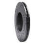R1 98-04 Ford Contour Front Right Drilled & Slotted Black Brake Rotor