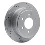 R1 04-11 Ford F-150 RWD Rear Right Drilled & Slotted Silver Brake Rotor