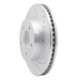 R1 02-07 Jeep Liberty Front Right Drilled & Slotted Silver Brake Rotor