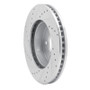 R1 02-07 Jeep Liberty Front Right Drilled & Slotted Silver Brake Rotor