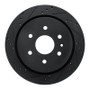 R1 13-19 Cadillac XTS Rear Left Drilled & Slotted Black Brake Rotor