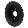 R1 13-19 Cadillac XTS Rear Left Drilled & Slotted Black Brake Rotor