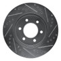 R1 02-06 Ford Expedition Front Left Drilled & Slotted Silver Brake Rotor