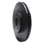 R1 09-11 Cadillac STS Front Right Drilled & Slotted Black Brake Rotor