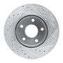 R1 99-04 Jeep Grand Cherokee Front Left Drilled & Slotted Silver Brake Rotor