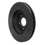 R1 04-08 Cadillac CTS Front Left Drilled & Slotted Black Brake Rotor
