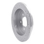 R1 97-04 Ford F-150 4WD Rear Right Drilled & Slotted Silver Brake Rotor