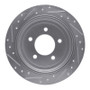 R1 97-04 Ford F-150 4WD Rear Right Drilled & Slotted Silver Brake Rotor