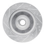 R1 95-07 Ford E-250 Econoline Front Right Drilled & Slotted Silver Brake Rotor